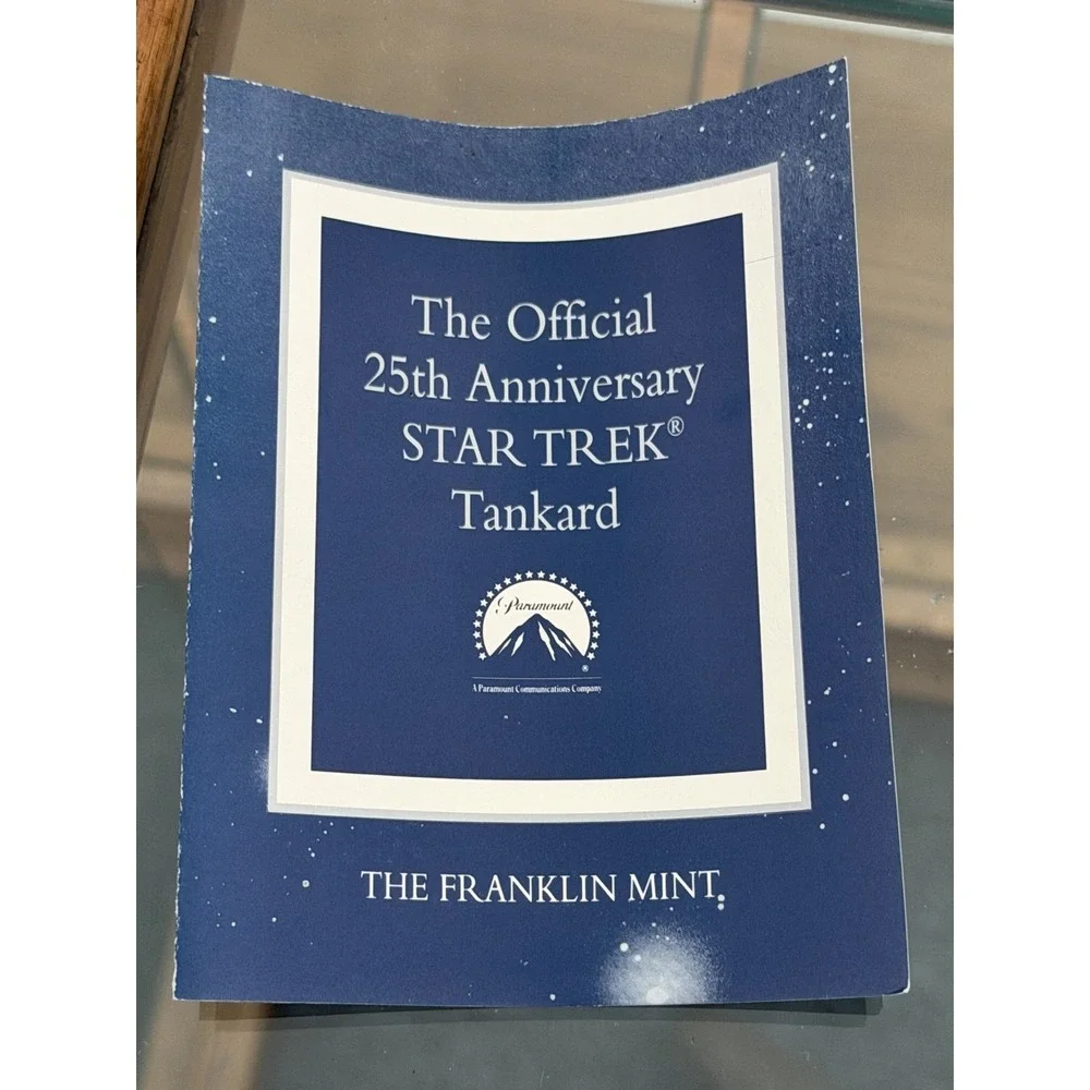 Star Trek Official 25th Anniversary Pewter Stein Tankard 1991 Franklin Mint